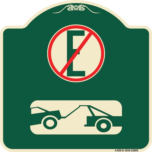 Spanish Parking Control No Estacionar Heavy-Gauge Aluminum Architectural Sign, 18" H, G-1818-22883